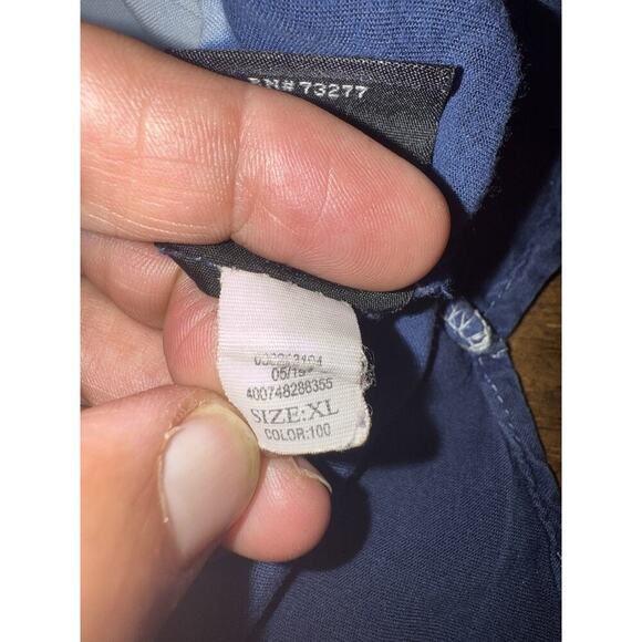 Rock & Republic Women’s XL Blue White Ombre Tie Dye Button Up Shirt 100% Rayon - Picture 5 of 5